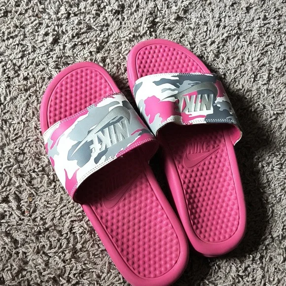 Nike Shoes Nike Benassi Jdi Camouflage Print Sandals Slide Sz